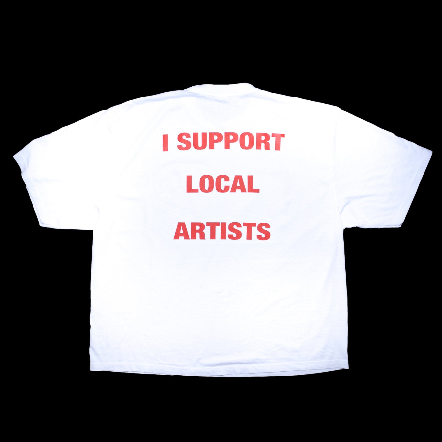 I Support Local Artist Oversize T-Shirt in White