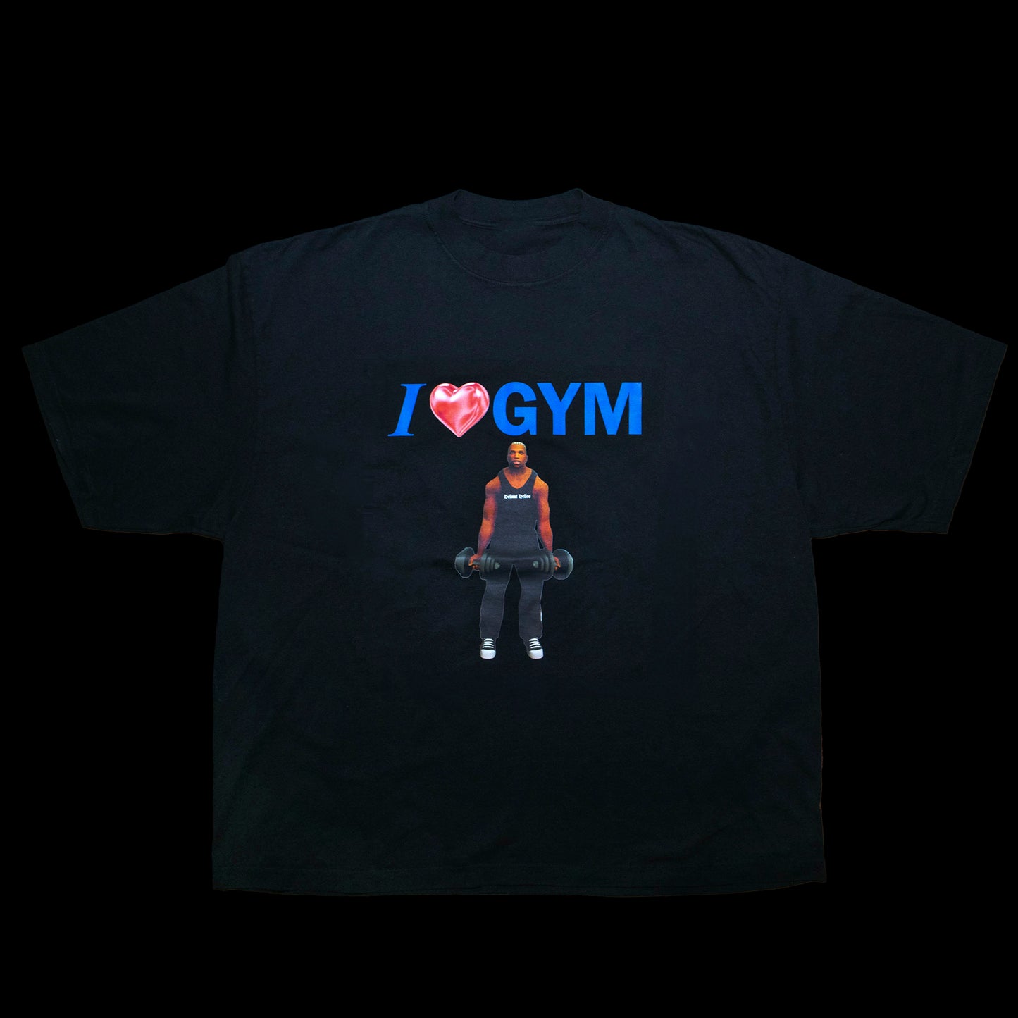 I Love GYM Oversize T-Shirt in Black