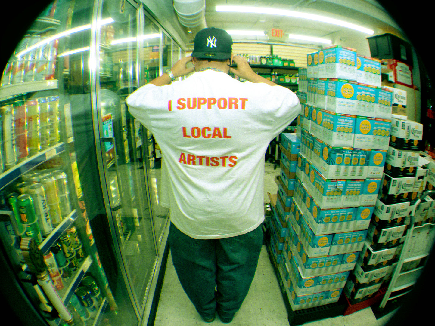 I Support Local Artist Oversize T-Shirt in White